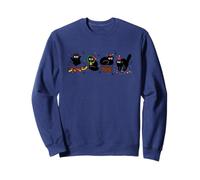 Chats Noirs Amusants lumières de Noël Vacances Chatons Maman Papa Sweatshirt