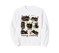 Chats Noirs Amusants Merry Catmas Holiday Cat Mom Dad Sweatshirt