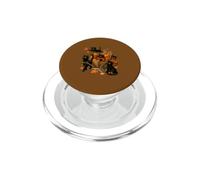 Chats Noirs et récolte d’Automne pour Amoureux des Chats PopSockets PopGrip pour MagSafe
