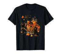 Chats Noirs et récolte d’Automne pour Amoureux des Chats T-Shirt Graphique avec Valeur