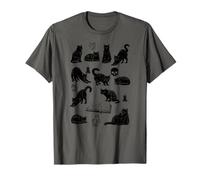 Chats Noirs Illustration Vintage sorcière Occulte T-Shirt