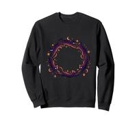 Chats Noirs Mystiques Lune Etoiles Halloween Sorcieres Sweatshirt