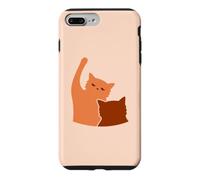 Chats Orange Combattant des Chatons Mignons Style Dessin animé Coque pour iPhone 7 Plus/8 Plus