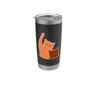 Chats orange combattant des chatons mignons style dessin animé Gobelet isotherme en acier inoxydable double paroi