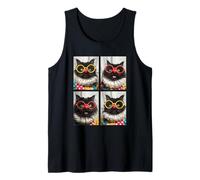 Chats persans avec Lunettes de Soleil Chatons Clown Kidcore Halloween Débardeur