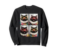 Chats persans avec Lunettes de Soleil Chatons Clown Kidcore Halloween Sweatshirt
