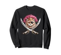 Chats Pirates Amoureux des Chatons pour Femmes et Hommes rétro Princesse Chat Sweatshirt