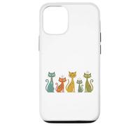 Chats rétro de l'ère Atomique Moderne du Milieu du siècle Coque pour iPhone 12/12 Pro