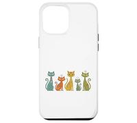 Chats rétro de l'ère Atomique Moderne du Milieu du siècle Coque pour iPhone 12 Pro Max