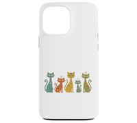 Chats rétro de l'ère Atomique Moderne du Milieu du siècle Coque pour iPhone 13 Pro Max