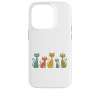 Chats rétro de l'ère Atomique Moderne du Milieu du siècle Coque pour iPhone 14 Pro
