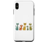 Chats rétro de l'ère Atomique Moderne du Milieu du siècle Coque pour iPhone XS Max