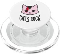 Chats Rock Mignon Glam Rock and Roll Rétro Vintage PopSockets PopGrip pour MagSafe