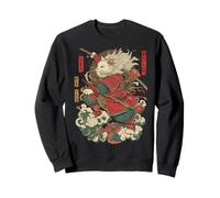 Chats samouraïs féroces Guerriers Ukiyo-e Mythologie Japonaise Sweatshirt