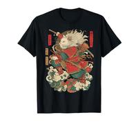 Chats samouraïs féroces Guerriers Ukiyo-e Mythologie Japonaise T-Shirt