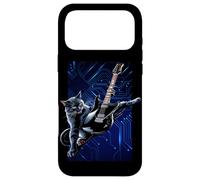 Chats Science-Fiction Rock Guitare Jouant Rock Star Rock n' Roll Cat Coque pour iPhone 17 Pro Max