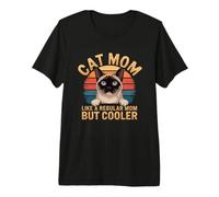 Chats Siamois avec Inscription « Cooler Than A Regular Mom » T-Shirt Haut de Gamme