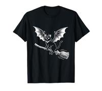 Chats sorcières Gothiques Mignons avec chèvre embrassent Le côté obscur T-Shirt