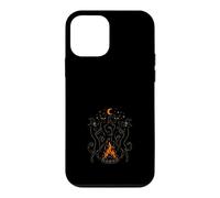 Chats Sorcières Halloween Feu Lune Croissante Coque pour iPhone 12 Mini