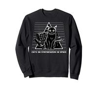 Chats sur les synthétiseurs dans l'espace Cadeau du musicien Sweatshirt
