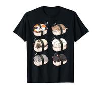 Chats Sushi endormis Mignons Chatons Kawaii Art culinaire T-Shirt