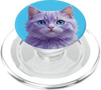 Chats violets avec visage de chat PopSockets PopGrip pour MagSafe