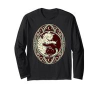 Chats Yin Yang endormis céleste Gothique Mystique félin Manche Longue