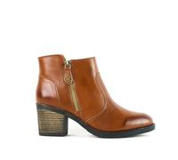 CHATTAWAK FEMME 12SANTACAMEL36 BOOT CUIR COURTE TALON BOIS CAMEL, 36