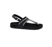 CHATTAWAK Femme Mule Confort Entre-Doigt cloutee avec Attache Cheville Bradford Noir, 36