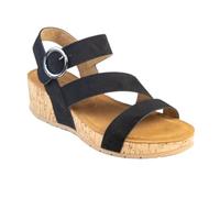 CHATTAWAK FEMME SANDALE COMPENSEE CONFORT LILOU VELOURS NOIR, 37