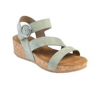 CHATTAWAK FEMME SANDALE COMPENSEE CONFORT LILOU VELOURS VERT, 40