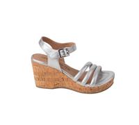 CHATTAWAK FEMME SANDALE COMPENSÉE COSLA ARGENT, 38