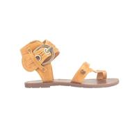 CHATTAWAK FEMME SANDALE PLATE AVEC BOUCLE CHEVILLE MODE ET PASSE-POUCE PENSEE YELLOW, 37