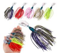 Chatterbait Lot de 6 leurres de pêche pour brochet, truite, pêche, perche