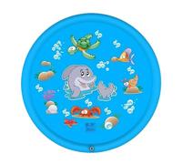 Chattes De Jeu d'eau pour - Pool De Jouets À Pads À Eau | Sprinkler Dauphin Rond | Mat De Jeu d'eau | Splash Mat pour Les Tout-Petits Chiens, Summer Outdoor Water Game Garden Beach