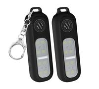 Chatthen Alarme Personnelle Anti Agression, 130dB Alarme Personnelle Porte Cle de sécurité d'urgence de avec lumières LED, Rechargeable pour Femme Enfants Personnes aîné (Noir Paquet de 2)