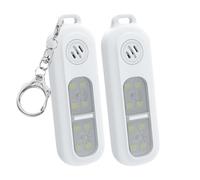 Chatthen Alarme Personnelle Anti Agression, 130dB Alarme Personnelle Porte Cle de sécurité d'urgence de avec lumières LED, Rechargeable pour Femme Enfants Personnes aîné (Blanc Paquet de 2)