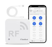 Chatthen Télécommande Intelligente RF WiFi, Apprentissage de Programmation, Réglage d'Horloge, Adaptée aux Dispositifs RF tels que Rideaux Motorisés et Éclairage à Commande Distante Compatible Alexa