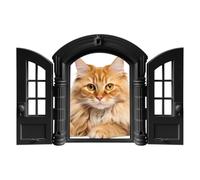 Chattière Cadre d'entrée anti-évasion pour chiot | Chatière extérieure style français à double panneaux, 24,00 x 27,51 x 7,19 cm Pour intérieur : porte de chambre, garage et