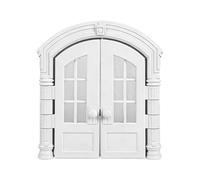 Chattière - Entrée pour Petit et Moyen Chien Anti-évasion | Chatière extérieure Style français à Double Panneaux, 24,00 x 27,51 x 7,19 cm,pour Porte de Chambre, Couloir, Patio, Mur