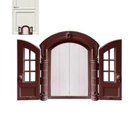 Chattière | Entrée pour Petit et Moyen Chien Anti-évasion - Chatière extérieure Style français à Double Panneaux, 24,00 x 27,51 x 7,19 cm,pour Porte de Chambre, Couloir, Patio, Mur