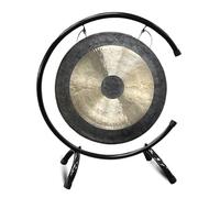 Chau Gong avec support et batteur en bois - Gong traditionnel chinois pour grands groupes de performance et orchestre