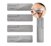 Chaud 5 Pièces Réutilisable Sourcil Pochoir Ensemble Gris Oeil Sourcils Moule Bricolage Dessin Guide Style Façonnage Modèle Carte Beauté Maquillage Outils