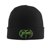 Chaud en Hiver Adulte nécrologie Bande Logo Death Metal Trucker Chaud Tricoté Cap Hiver Tricot Bonnet Chapeau Skullies Bonnets Hip Hop Caps pour Unisexe