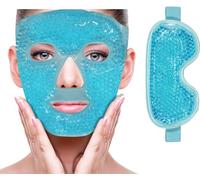 Chaud et froid pour le visage, réduit l'enflure, élimine les cernes et atténue les poches sous les yeux,soulage les maux de tête,illumine la peau(masque facial bleu+masque pour les yeux)