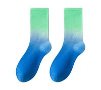 Chaud Fille 4 Ans confortables à dégradé de teinture par nouage à la qui peuvent être portées à l'extérieur des chaussettes en coton -mollet Chaussettes Ski Rose (Green, One Size)