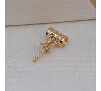 Chaud pas cher classique réel AU750 18K or pendentif montages résultats bijoux paramètres accessoires pièces pour perles perles pierres yellow gold