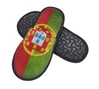 Chaud Slippers Drapeau Du Portugal Hiver Pantoufle Peluche Unique Chaussures De Maison Chaude Accueil Slippers Pour Hôtel, Spa, Femmes L