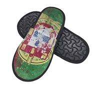 Chaud Slippers La République Portugaise Drapeau Du Portugal Maison Pantoufles Unisexe Chaussons Maison Chaude Hiver Pantoufle Peluche Pour Hôtel, Invité, Maison L