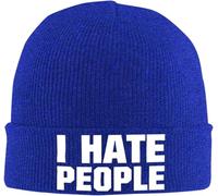 Chaud Tricoté Bonnet Je Déteste Les Gens Bonnets en Tricot Doux Beanie Hats pour Sports Femme Ski